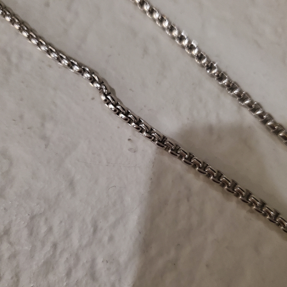 John Medeiros Two-Tone Silver & Gold Pendant Necklace with Crystal Accents - Picture 10 of 10